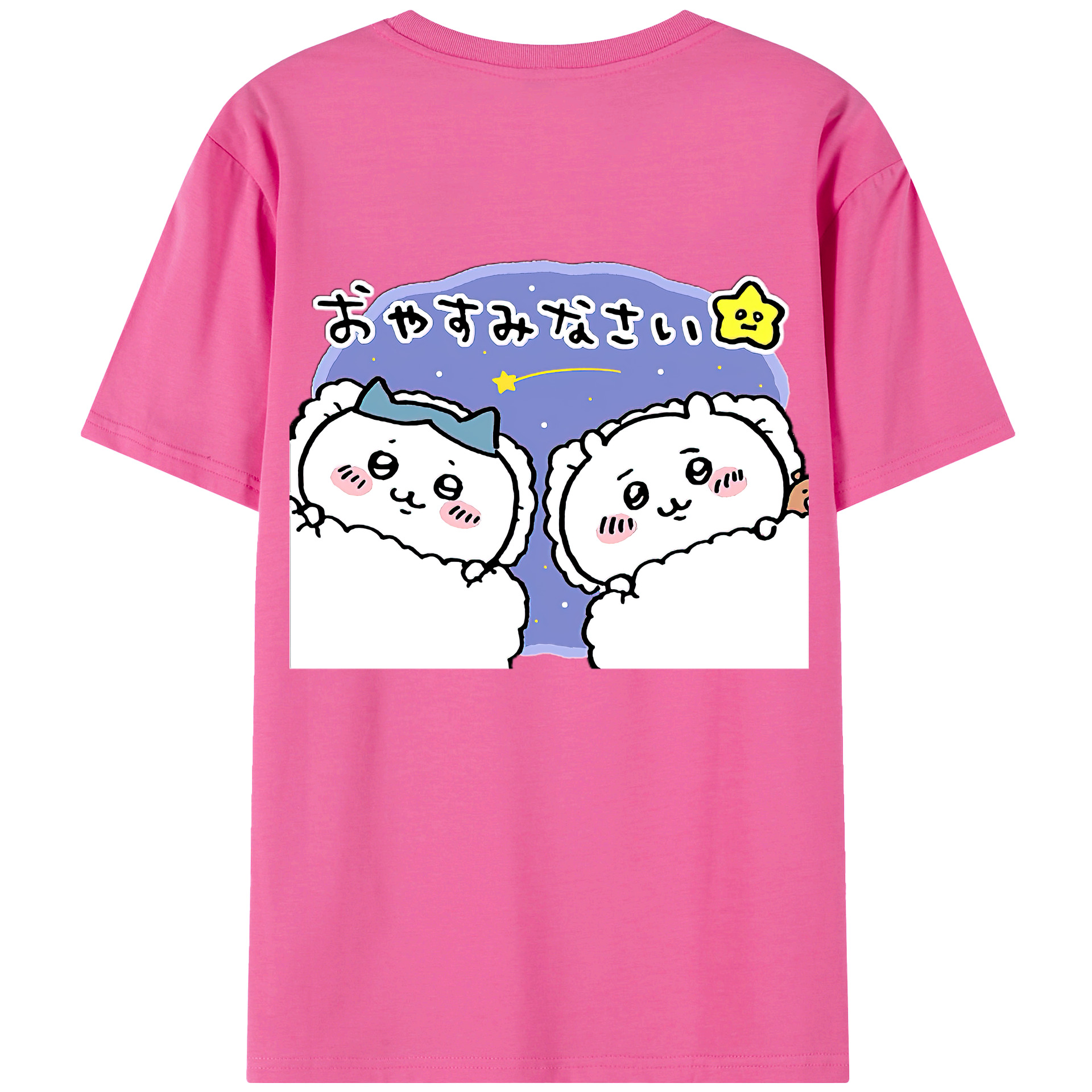（画像用） ちいかわ ハチワレ Chii-kawa hachiware レディース半袖Tシャツ(バックプリント)